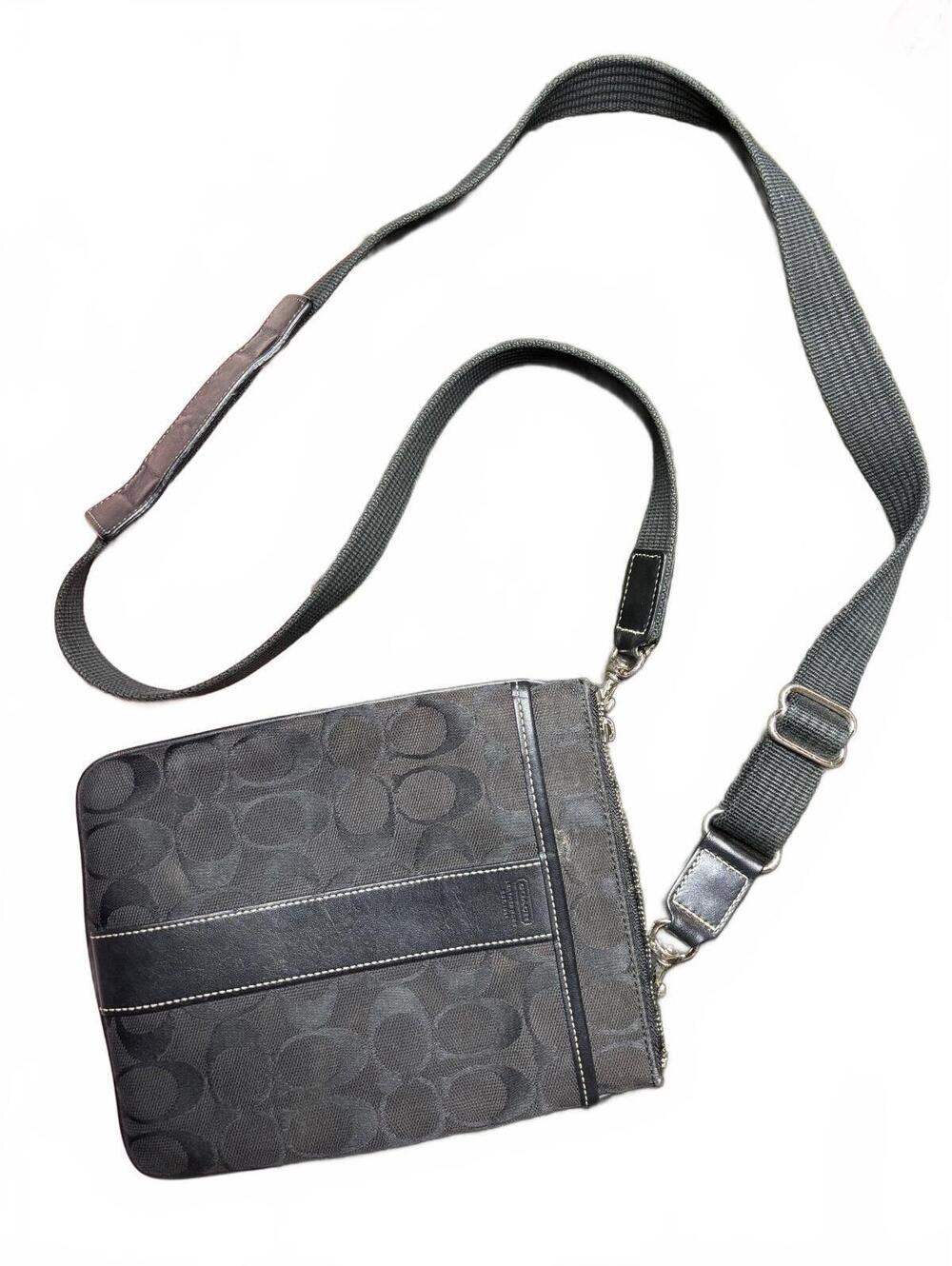 Coach Signature Jacquard crossbody swingpack bag